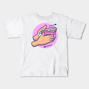 Washing hand cartoon 9 Kids T-Shirt